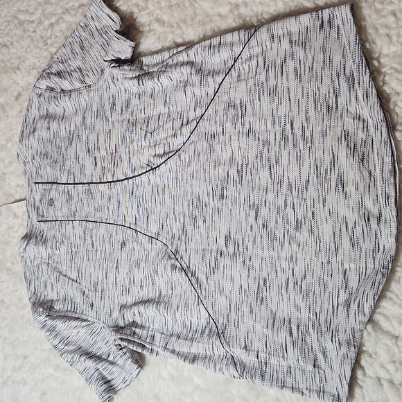 Lululemon Long Distance Short Sleeve Sz 4 Space Dye Black White - Picture 8 of 10